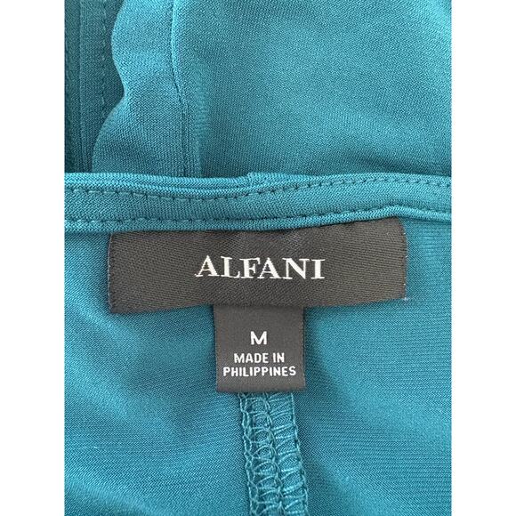 Alfani Teal Velvet Tunic Medium - Picture 3 of 4